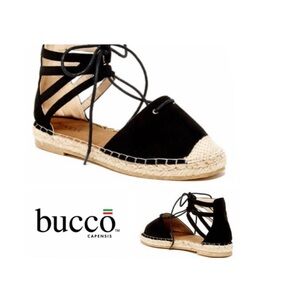 Bucco Black Suede Espadrilles